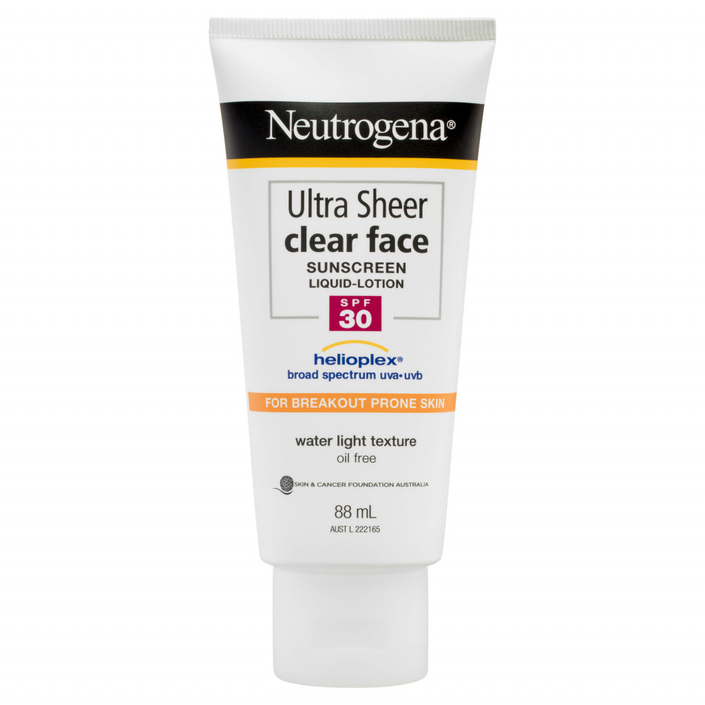 neutrogena ultra sheer clear face sunscreen