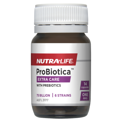 Nutra-Life Probiotica Extra Care with Prebiotics 14 Capsules front
