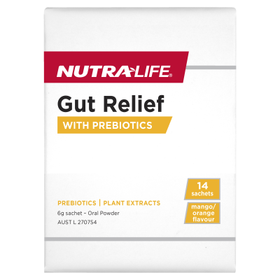 Nutra-Life Gut Relief with Prebiotics 14 Sachets front 1